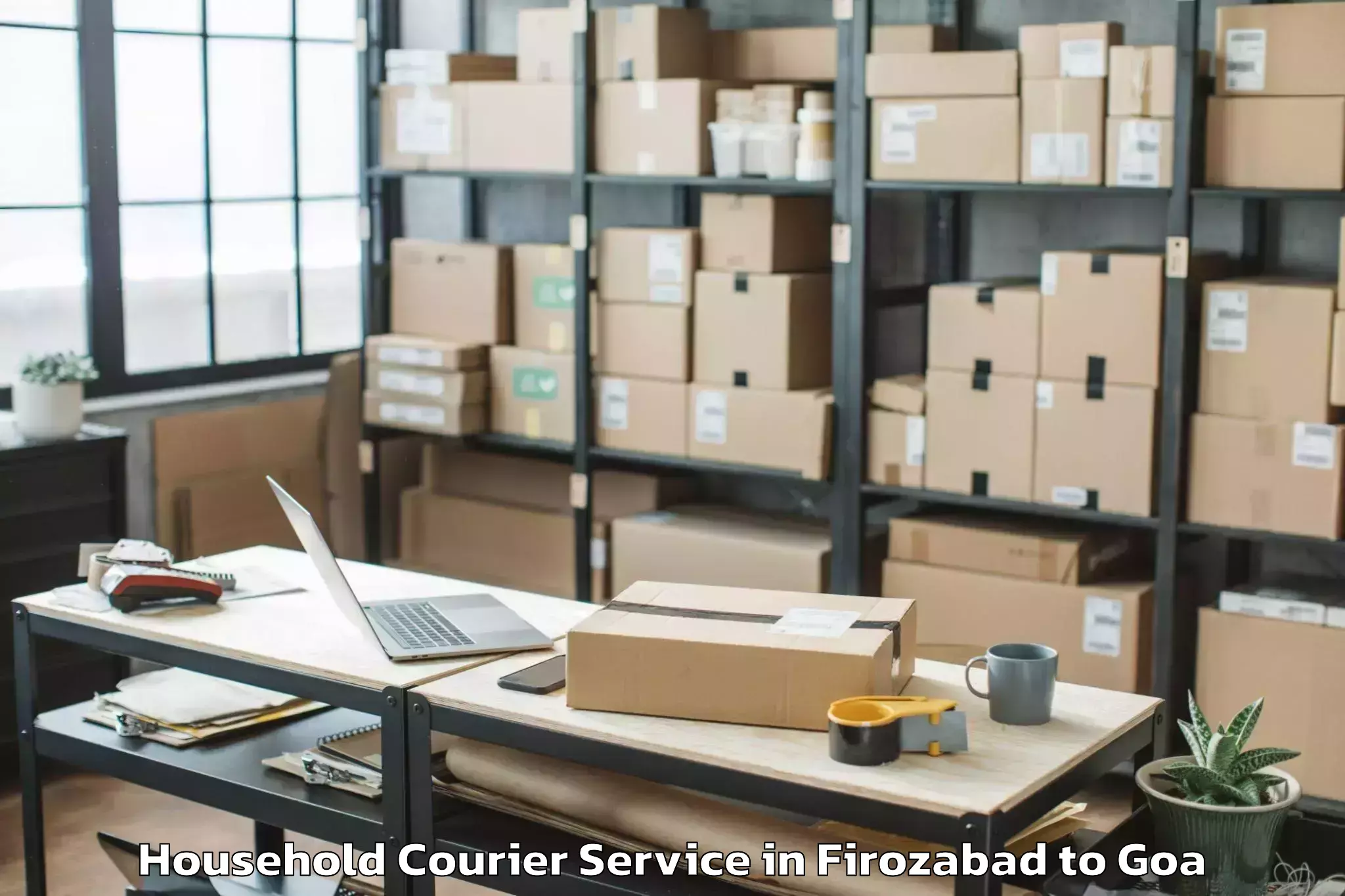 Reliable Firozabad to Cortalim Household Courier